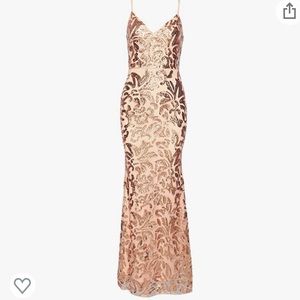 Vintage Mermaid V Neck Sequin Evening Prom Dress